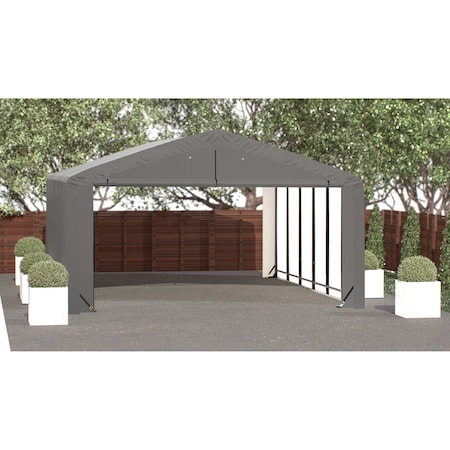 Shelterlogic ShelterTube Wind and Snow-Load Rated Garage, 20x27x10 Gray SQAADD0103C02002710